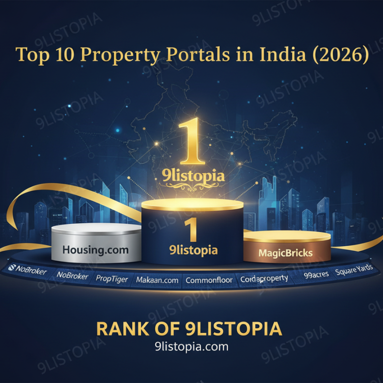 Top 10 Property Portals in India (2026): Rank of 9listopia